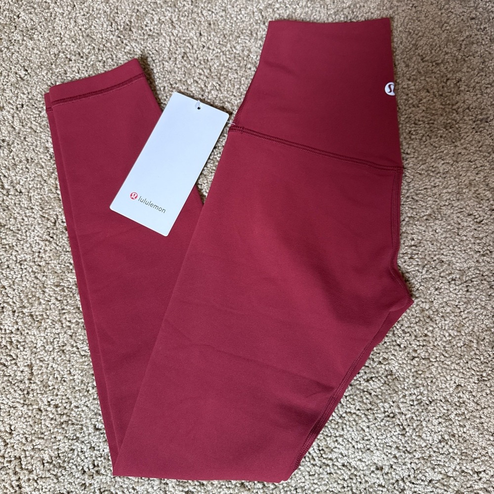 Lululemon Align High Rise Pant Leggings 24.5" Inseam Red Size 2 NWT $98